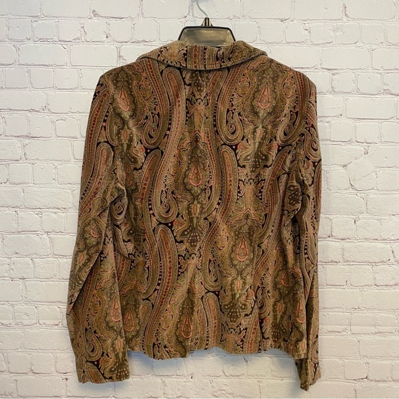 Caribbean Joe retro y2k colorful geo printed cotton ladies blazer size 10 petite - Picture 7 of 10